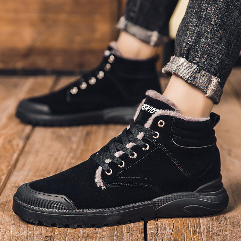 Ankle Boots Men Winter Warm Plush Shoes - SMSB 66