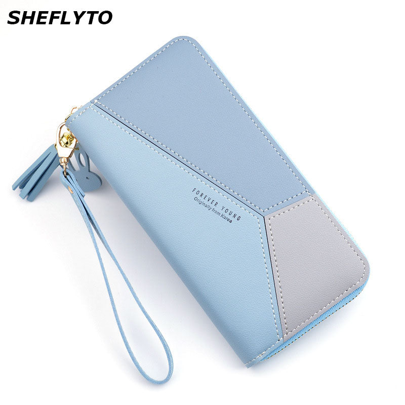 Luxury Brand Leather Wallets Women Long Zipper Coin Purses Tassel Design Clutch Wallets Female Money Bag Credit Card Holder - SMSB 66