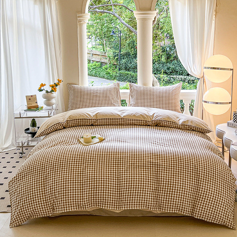 Cartoon Four-Piece Set Fresh Autumn and Winter Single Student Dormitory Bedding Sheet Three-Piece Set Single Quilt Cover - SMSB 66