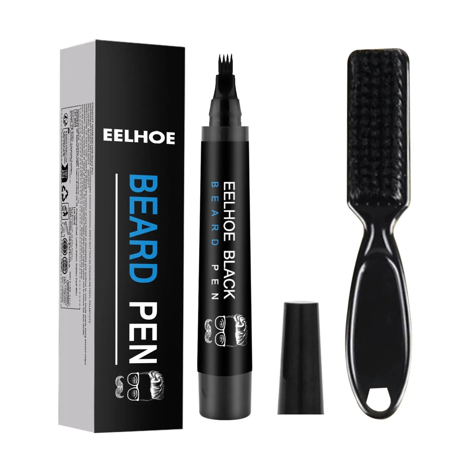Beard Refill Pen Kit Men's Beard Natural Waterproof Beard Pen Beard Tracing Pen eprolo