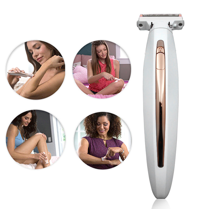 Electric Lady Shaver Razor Flawless Body Hair Shaver Painless Bikini Trimmer USB Rechargeable Fast Hair Shaving Machine - SMSB 66