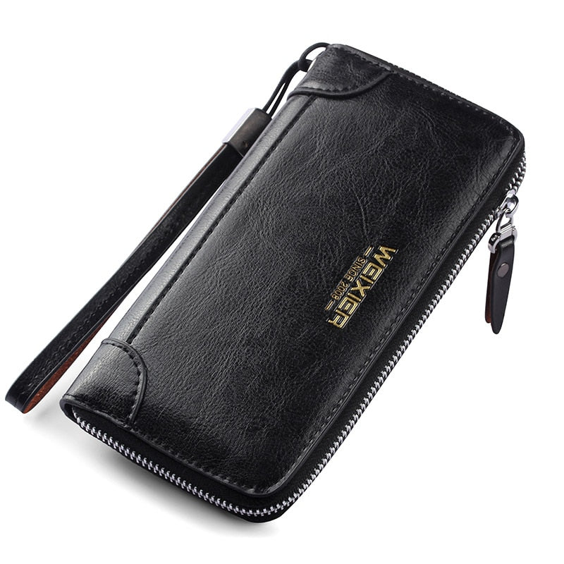 New Arrival Men Wallets pu Leather Long Clutch Zipper Wallets for Business Men Clutch Large Capacity High Quality Wallet - SMSB 66