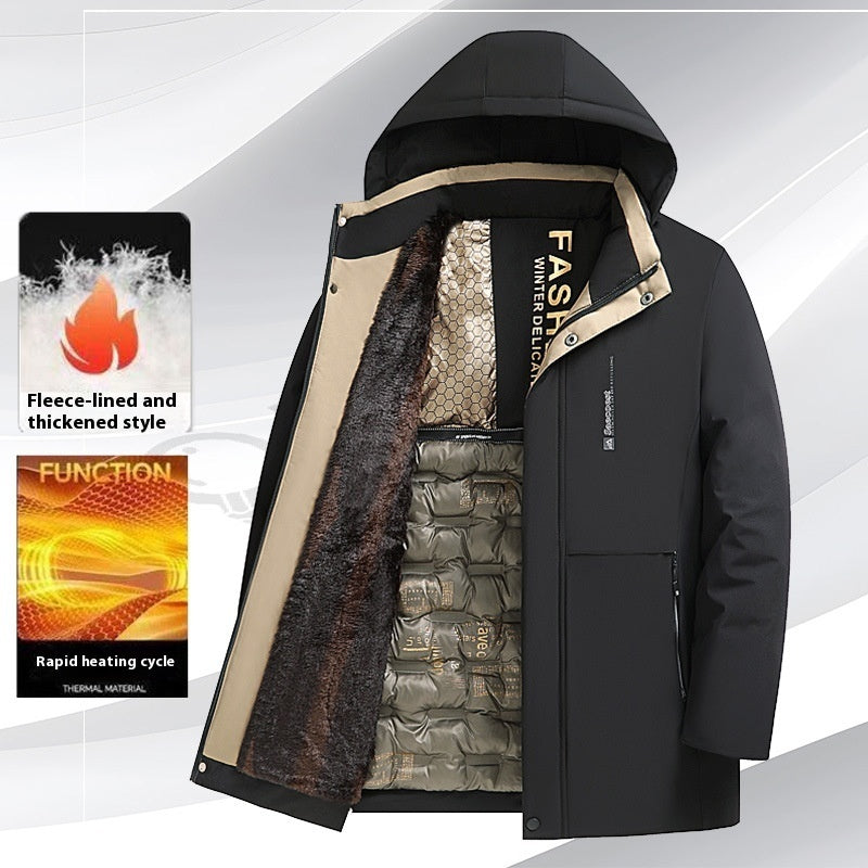 Fleece-lined Thickened Cotton-padded Coat Men's Warm Coat - SMSB 66