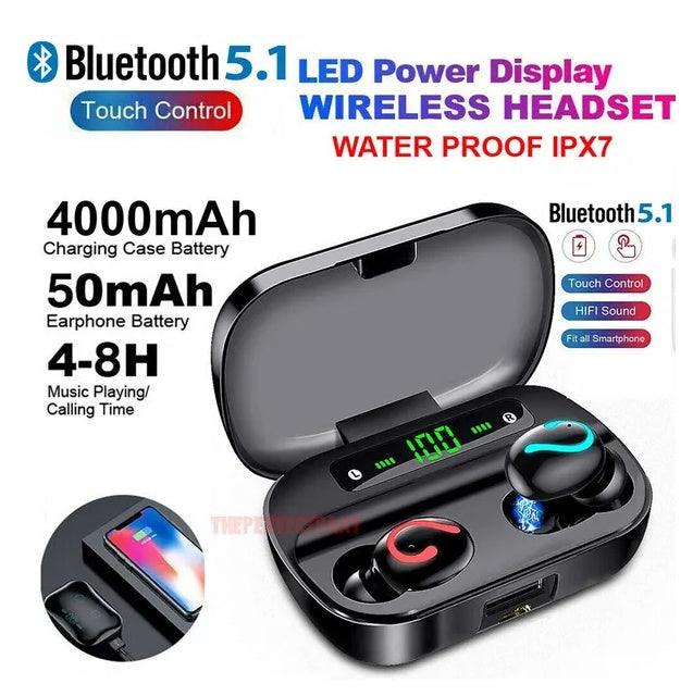 Bluetooth 5.1 Headset TWS Wireless Earphones Mini Earbuds Stereo Headphones IPX7 - SMSB 66