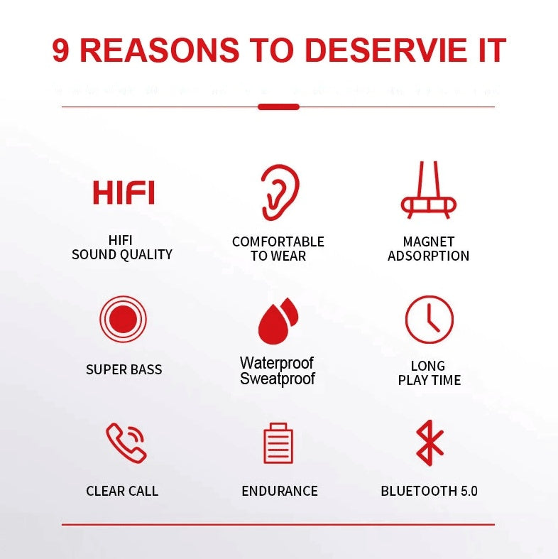 Waterproof Bluetooth 5.0 Earbuds Stereo Sport Wireless Headphones In Ear Headset - SMSB 66