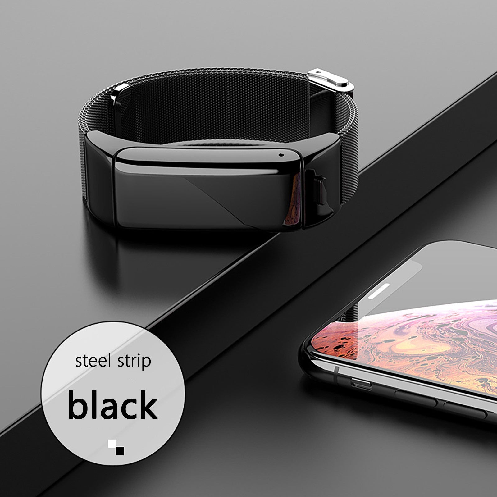 B6 Smart Bracelet Watch Bluetooth Headset Separation 2-In-1 Call Heart Rate Listening Song Sports Men And Women - SMSB 66