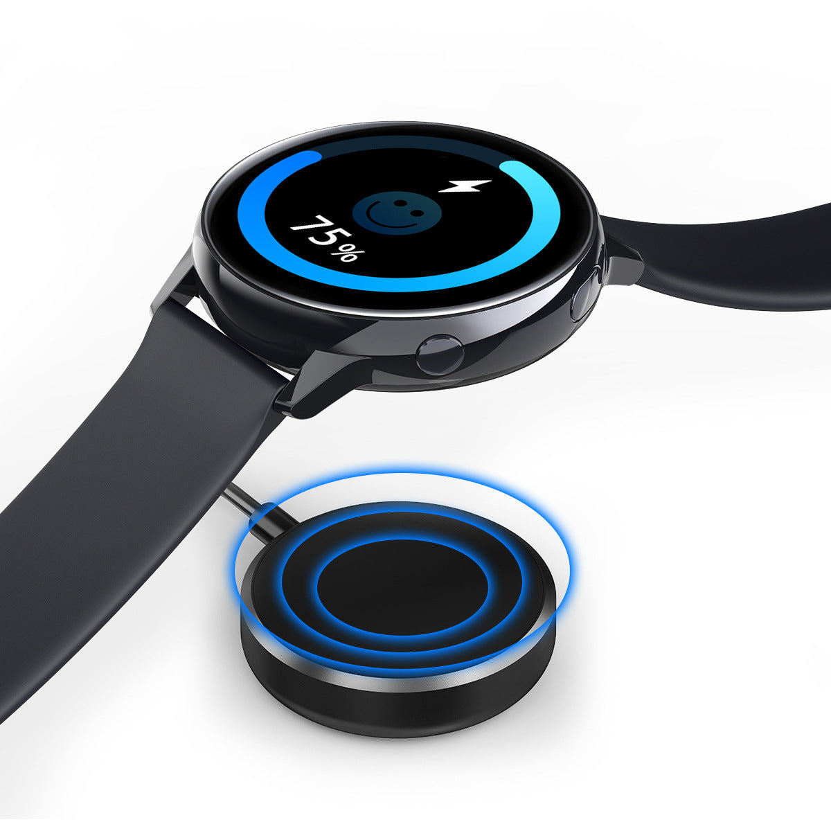 Blood oxygen sphygmomanometer smartwatch with heart rate, ECG, and thermometer functions in black wristband