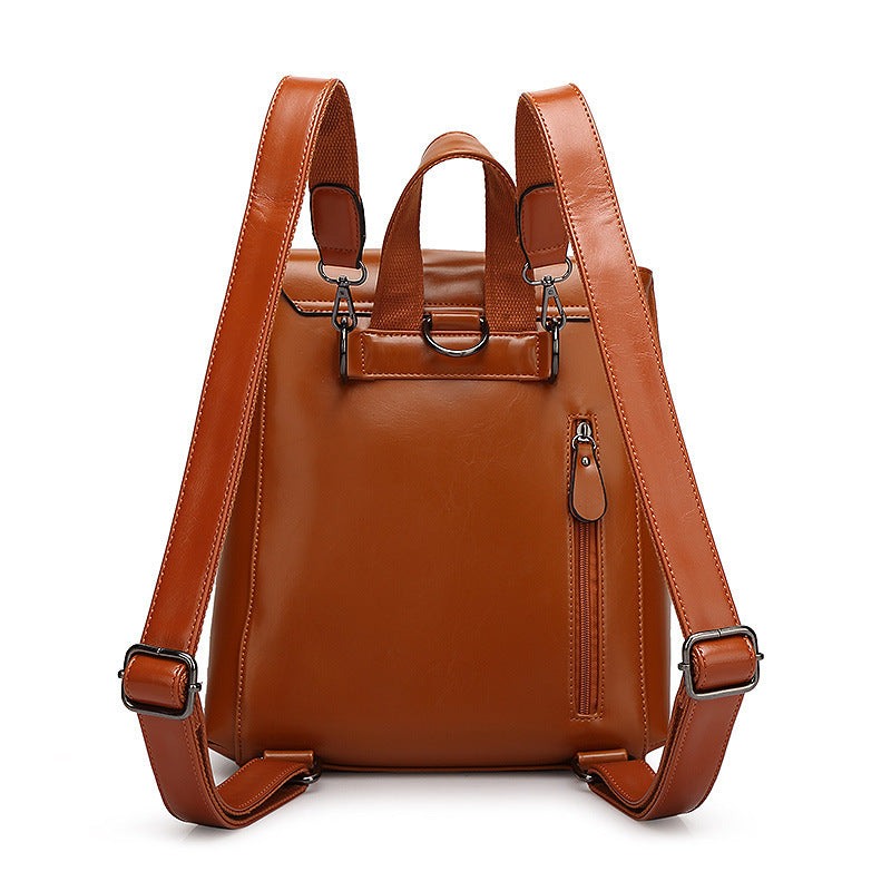 Women Backpack Cross Body Shoulder Bag Genuine Leather Girls School Female Natural Skin Book Laptop Rucksack Messenger Bags - SMSB 66