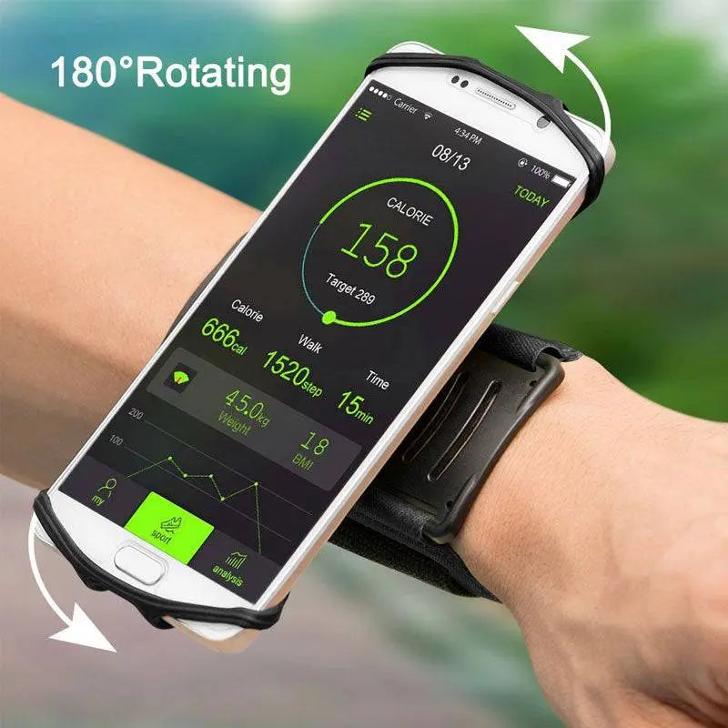 180 degree rotatable phone case running wristband armband for sports and gym use