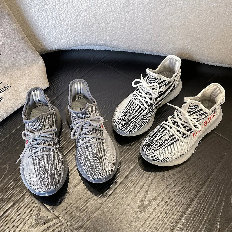 Letter Lace-Up Platform Athletic Shoes - SMSB 66