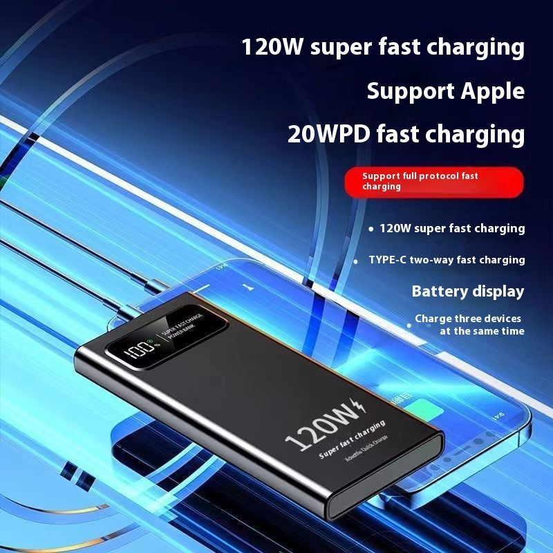 New 120W Power Bank 20000 MA Super Fast Charge Large Capacity Mobile Power Supply - SMSB 66