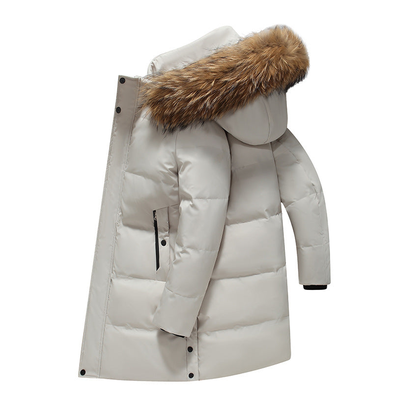 Fur Collar Mid-length Light Luxury Thickened Warm Cold-resistant Hooded Down Jacket - SMSB 66