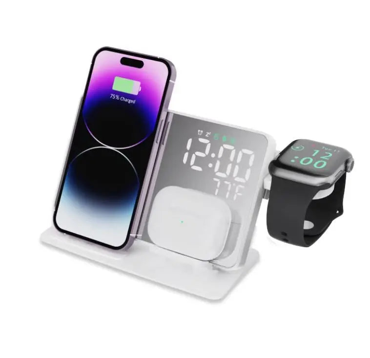 2-in-1 wireless charging time display alarm clock 15W thermometer wireless charging - SMSB 66