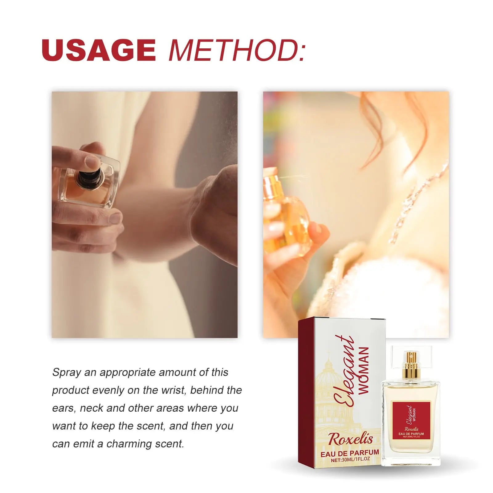 Elegant Woman Eau De Parfum, Natural Fresh Niche Light Elegant Flower Fruit Fragrance Wrist Behind Ear Lasting Fragrance Dating Atmosphere Perfume eprolo