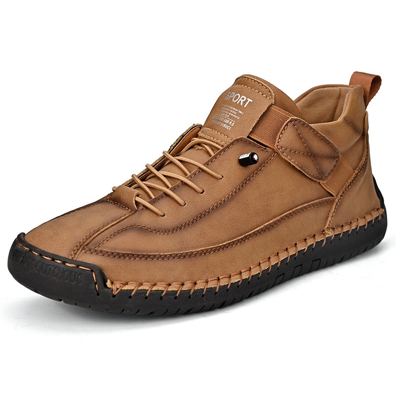 Men's mid top Martin boots outdoor casual workwear stitched men's shoes - SMSB 66