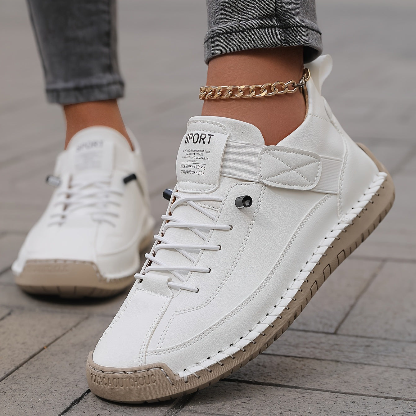 Men's mid top Martin boots outdoor casual workwear stitched men's shoes - SMSB 66