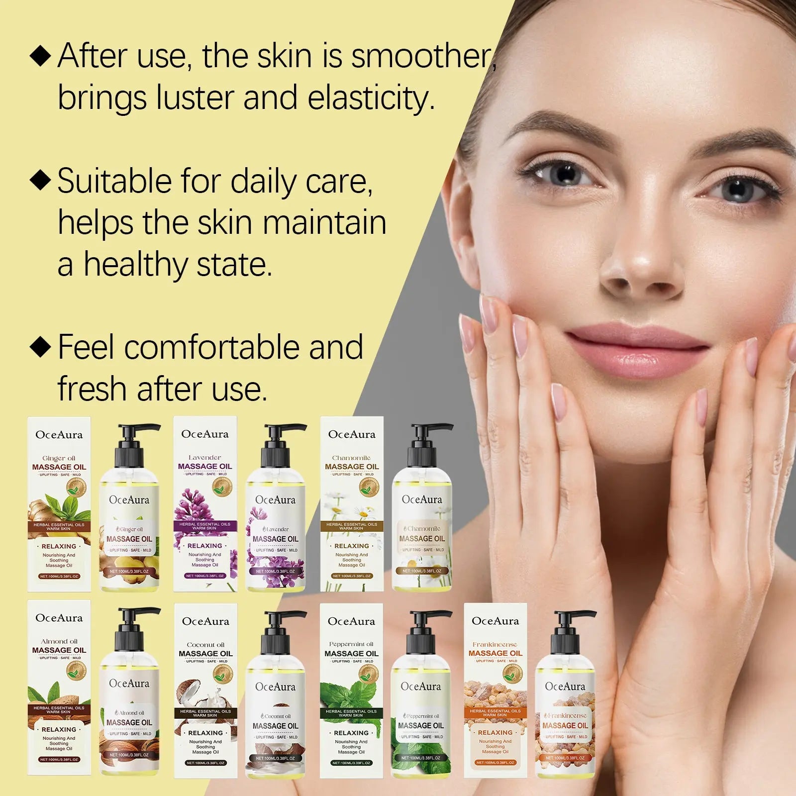 Chamomile Body Essential Oil Hydrating And Moisturizing Body Moisturizing Massage Essential Oil For Long-Lasting Moisturizing eprolo