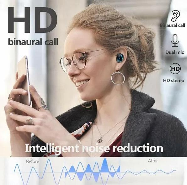 Bluetooth 5.1 Headset TWS Wireless Earphones Mini Earbuds Stereo Headphones IPX7 - SMSB 66