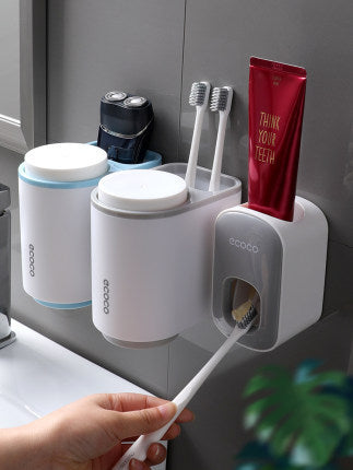 Wall Mounted Automatic Toothpaste Holder Bathroom Accessories Set Dispenser - SMSB 66