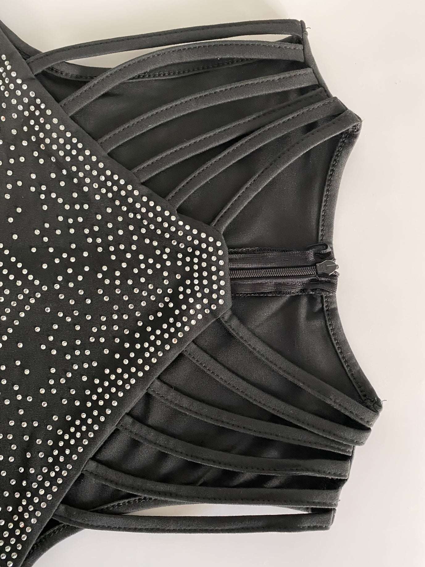 Glitter Rhinestone Criss Cross Jumpsuit, Elegant Wide Leg Sleeveless Tank Jumpsuit For Spring & Summer, Women's Clothing - SMSB 66