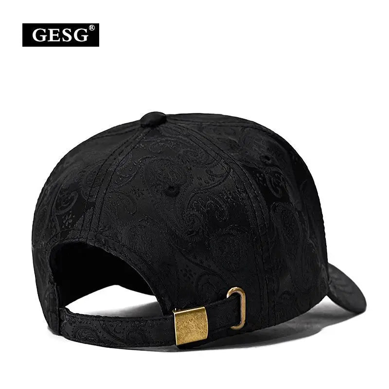 Spring and Summer New Hat Men's Tall Crown Cashew Embossed Baseball Cap Fashion Face-Looking Small Men Casual Peaked Cap - SMSB 66