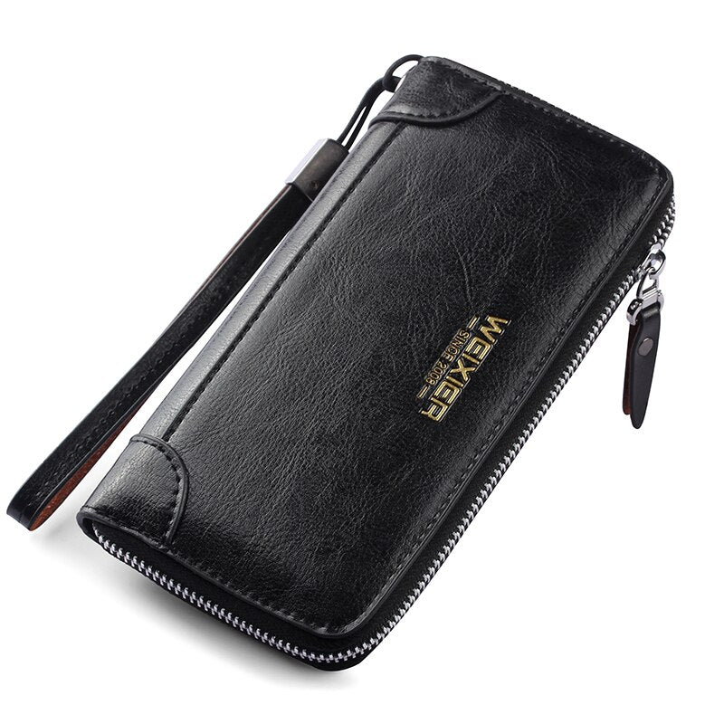New Arrival Men Wallets pu Leather Long Clutch Zipper Wallets for Business Men Clutch Large Capacity High Quality Wallet - SMSB 66