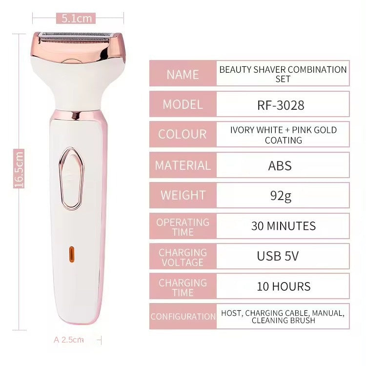 Electric Women's Hair Trimmer for Intimate Care - Multi-Functional Underarm and Pubic Hair Trimmer and Shaver - SMSB 66