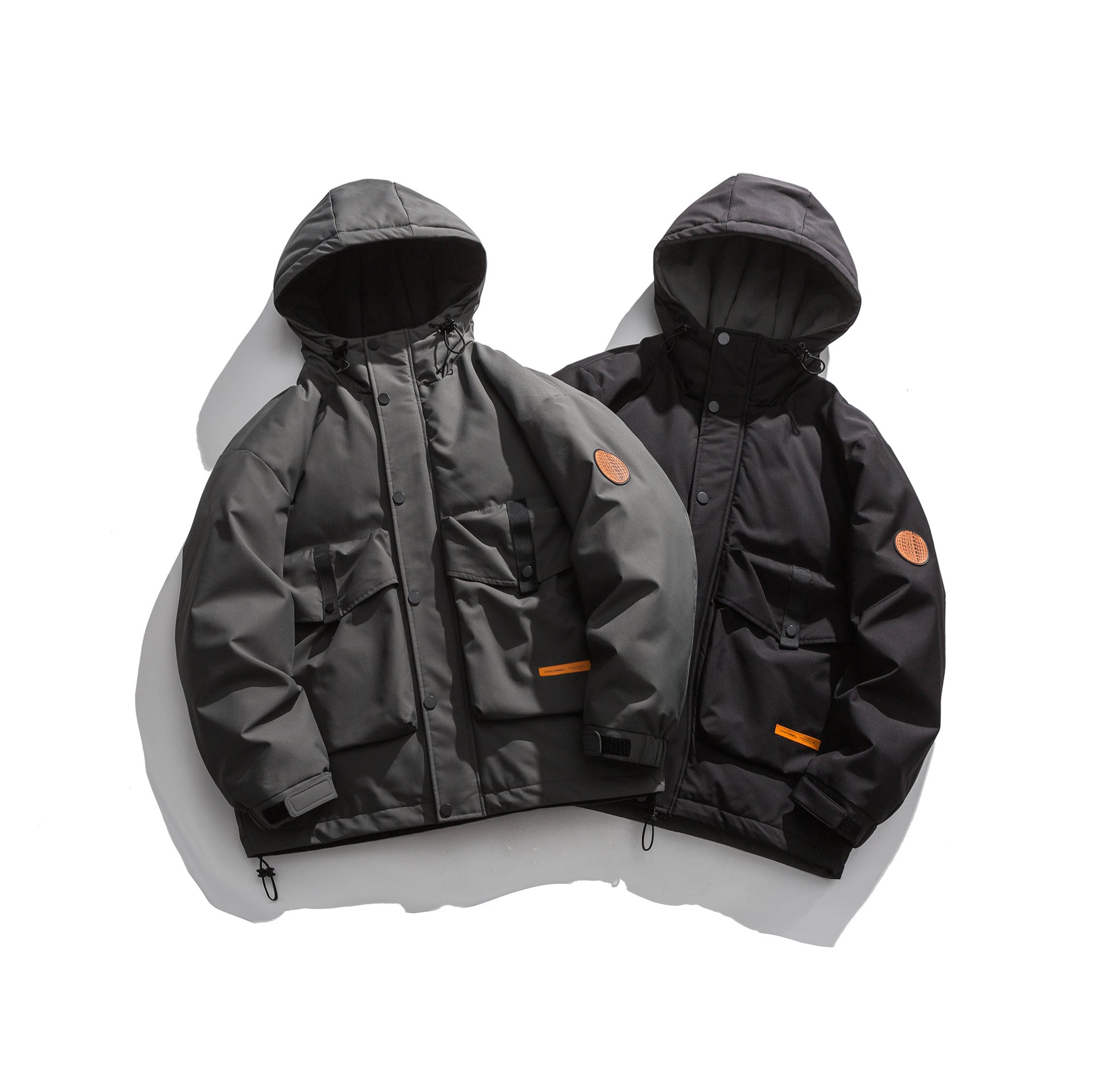 Workwear Hooded Down Jacket for Men Outdoor Warm Coat White Duck Down - SMSB 66