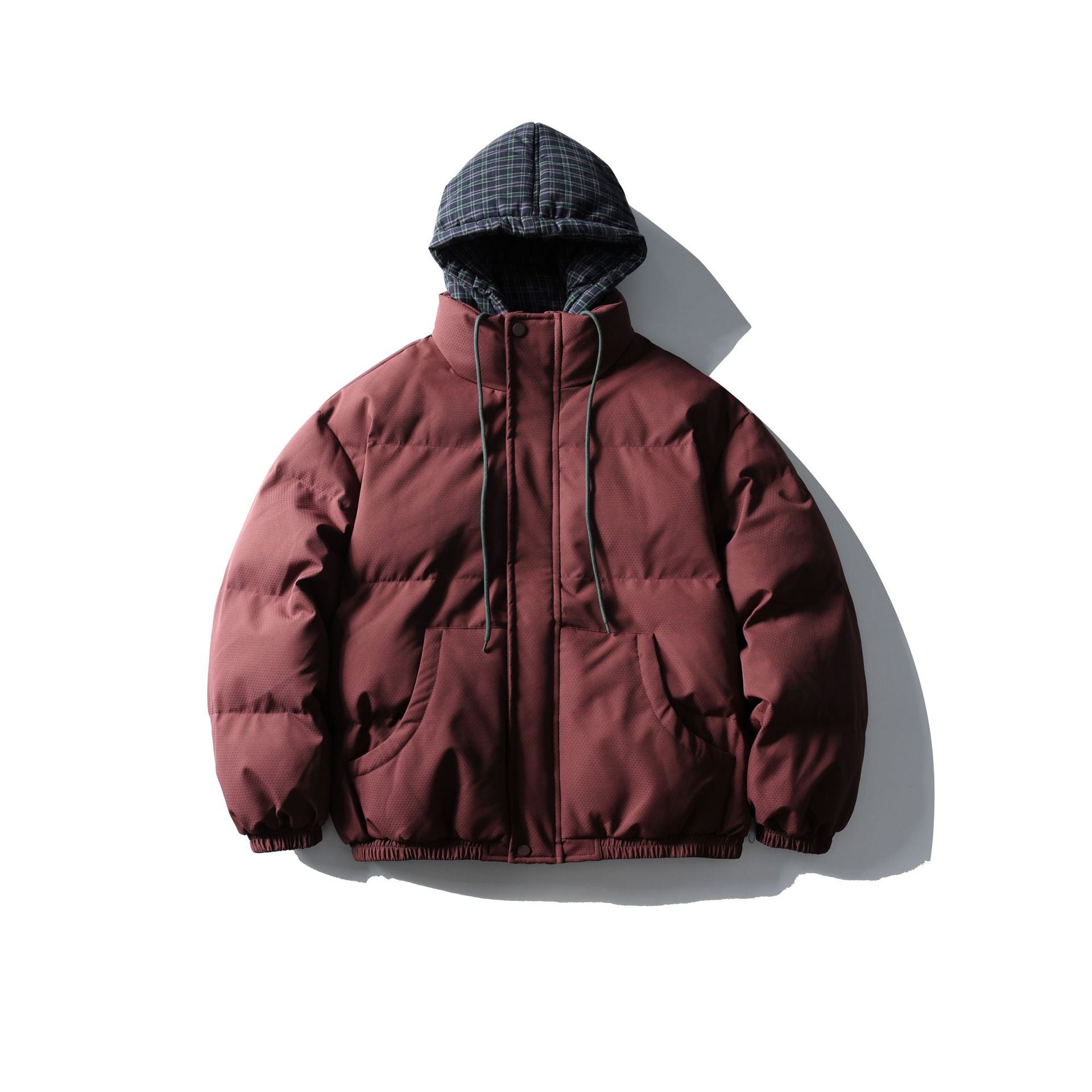 False Two-Piece Hooded Cotton Coat Unisex Loose Casual Cotton Jacket - SMSB 66