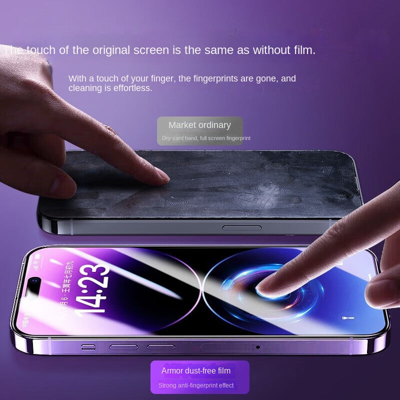 Tempered Glass Screen Protector for Apple iPhone 15 Pro Max Anti-Spy Film with Dust-Free Chamber Roller Application Tool - SMSB 66