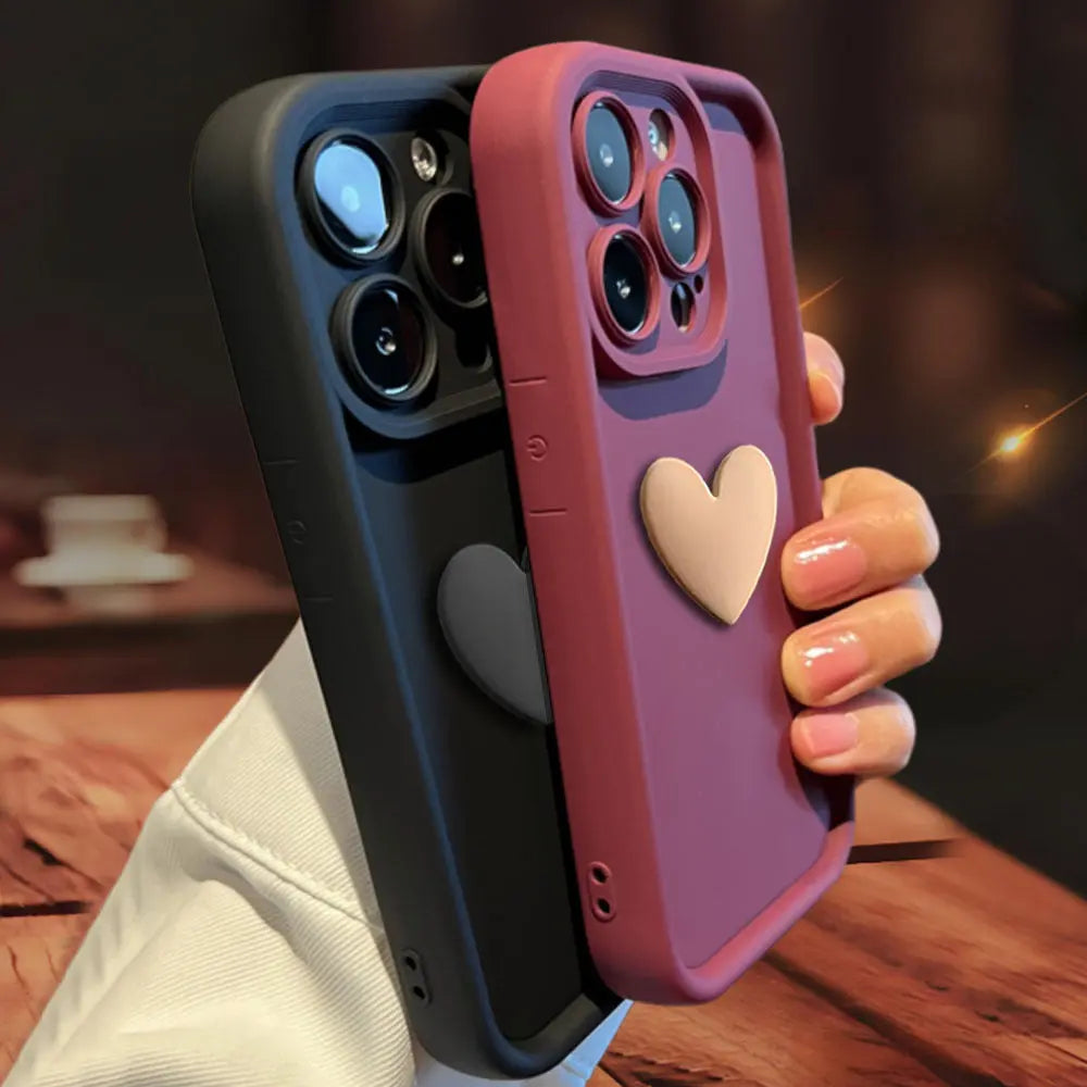 3D Love Suitable for Apple 15 Phone Protective Case Skin friendly Matte iPhone 14 ProMax Lens All Inclusive 16 - SMSB 66