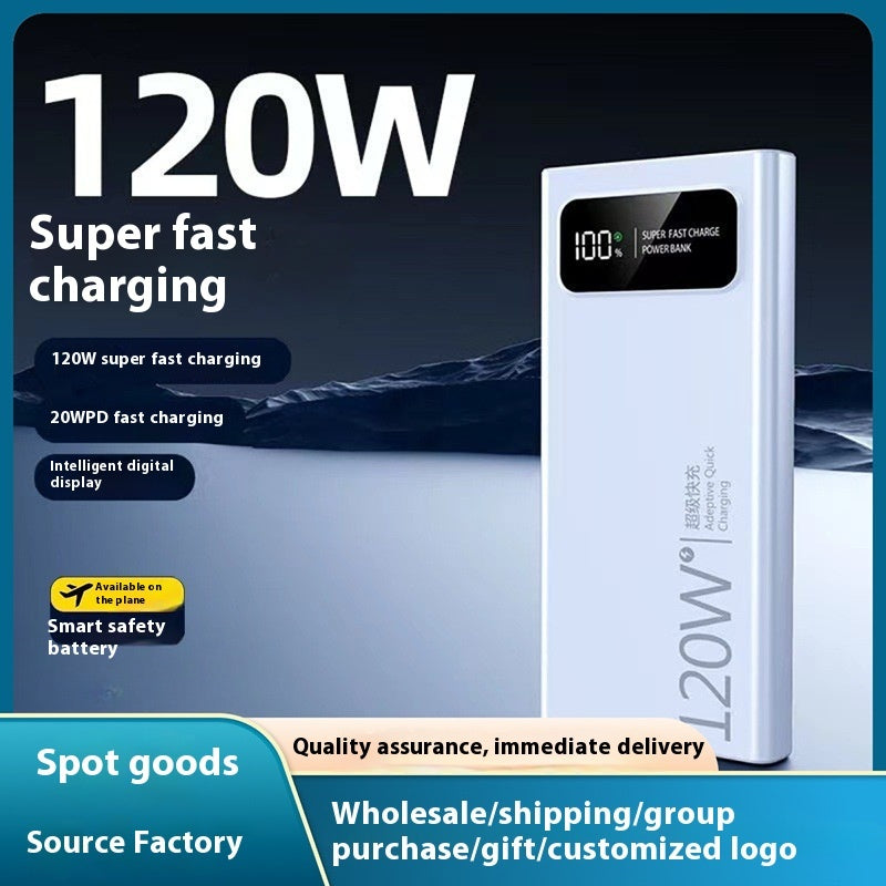 New 120W Power Bank 20000 MA Super Fast Charge Large Capacity Mobile Power Supply - SMSB 66