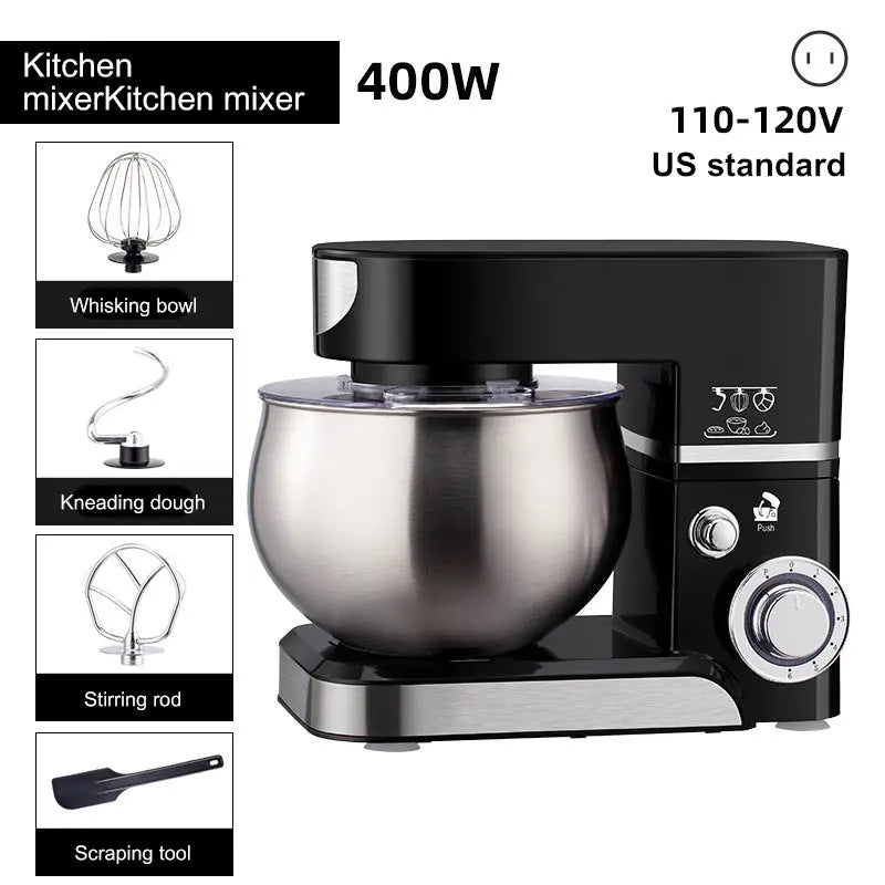 400W Stand Mixer, Multifunctional Kitchen Machine – Automatic Dough Kneader & Electric Egg Beater for Home Use eprolo