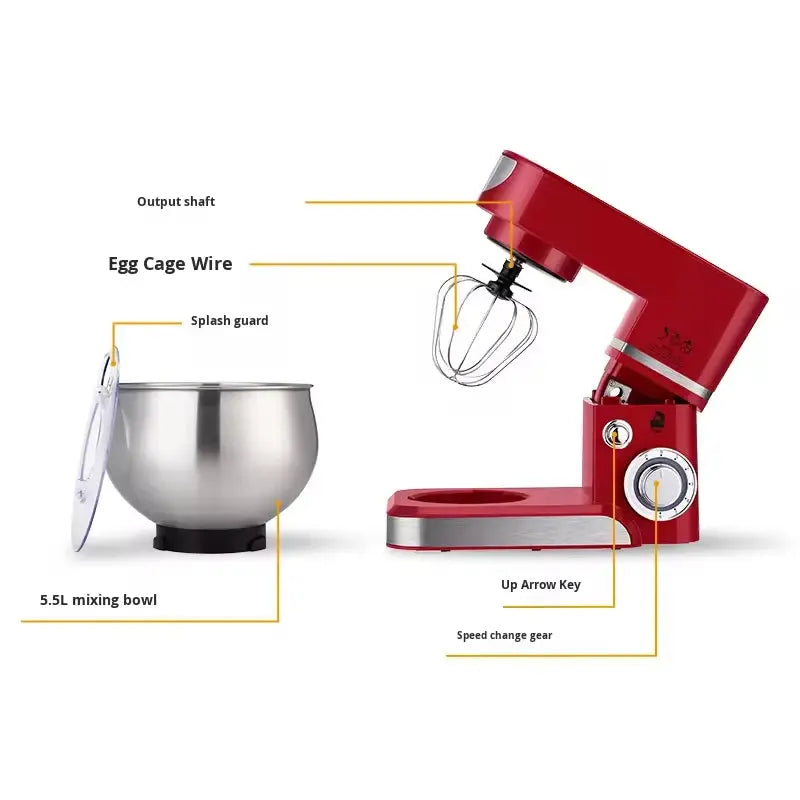 400W Stand Mixer, Multifunctional Kitchen Machine – Automatic Dough Kneader & Electric Egg Beater for Home Use eprolo