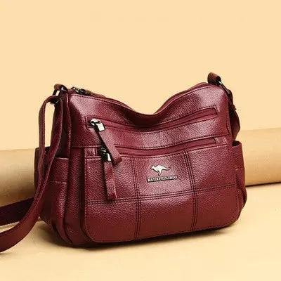 Real Leather Women's New Large Capacity Crossbody Bag - SMSB 66