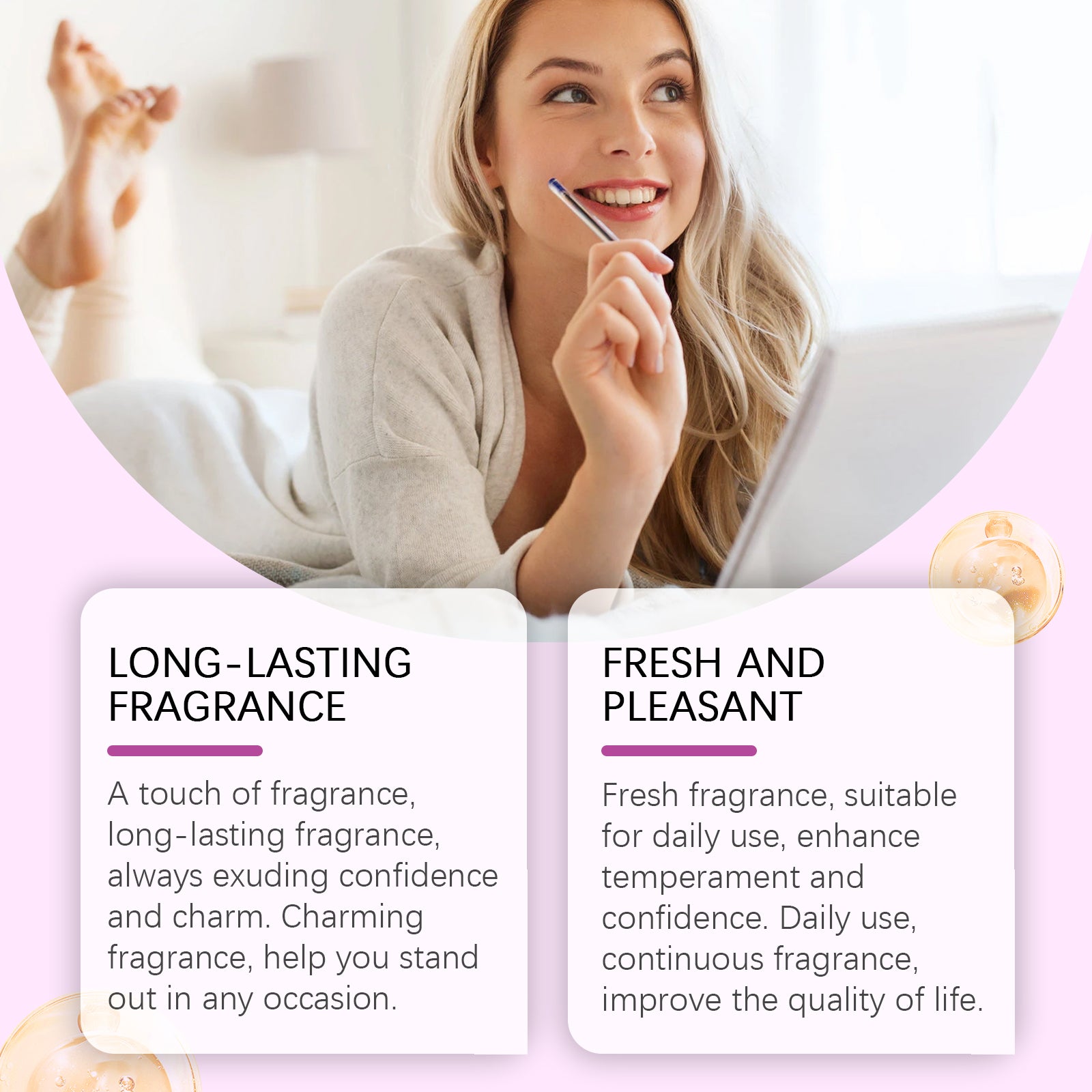 Roxelis Travel Perfume (Saffron)Herbal Charm Perfume Keep Fragrance Release Charm Misty Rain Garden Wood Scent Portable Herbal Perfume - SMSB 66