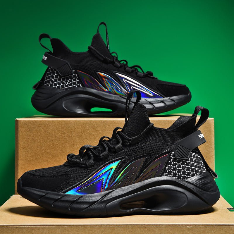 Ultralight Flying Woven Breathable Sequin Lace-up Socks Shoes Old Shoes Men - SMSB 66