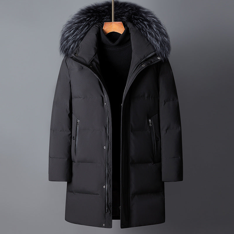 Fur Collar Mid-length Light Luxury Thickened Warm Cold-resistant Hooded Down Jacket - SMSB 66