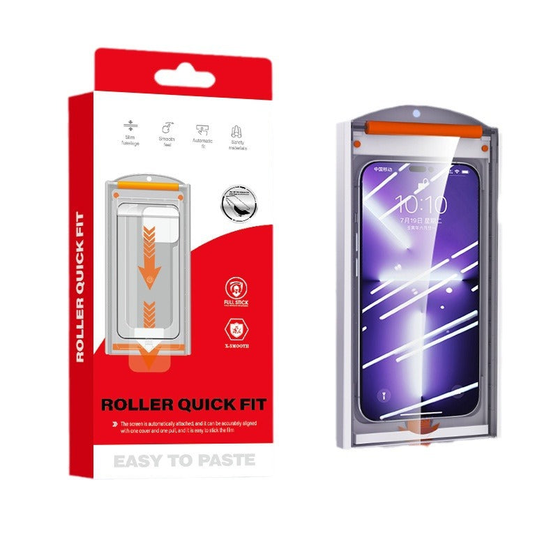 Tempered Glass Screen Protector for Apple iPhone 15 Pro Max Anti-Spy Film with Dust-Free Chamber Roller Application Tool - SMSB 66