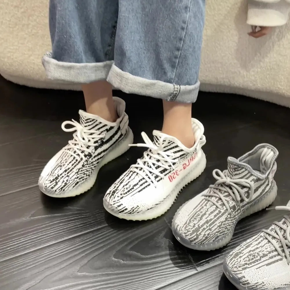 Letter Lace-Up Platform Athletic Shoes - SMSB 66