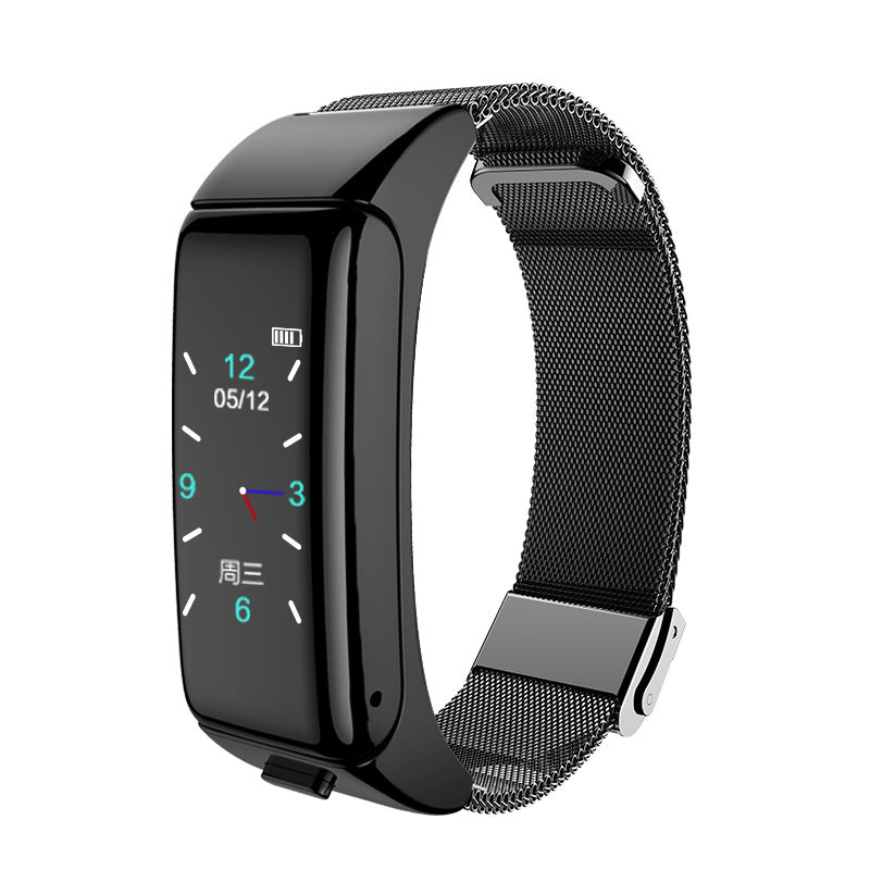 B6 Smart Bracelet Watch Bluetooth Headset Separation 2-In-1 Call Heart Rate Listening Song Sports Men And Women - SMSB 66