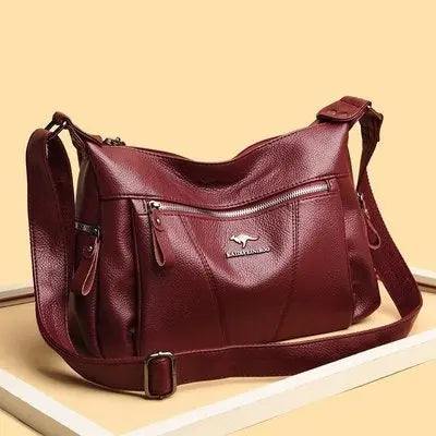 Real Leather Women's New Large Capacity Crossbody Bag - SMSB 66
