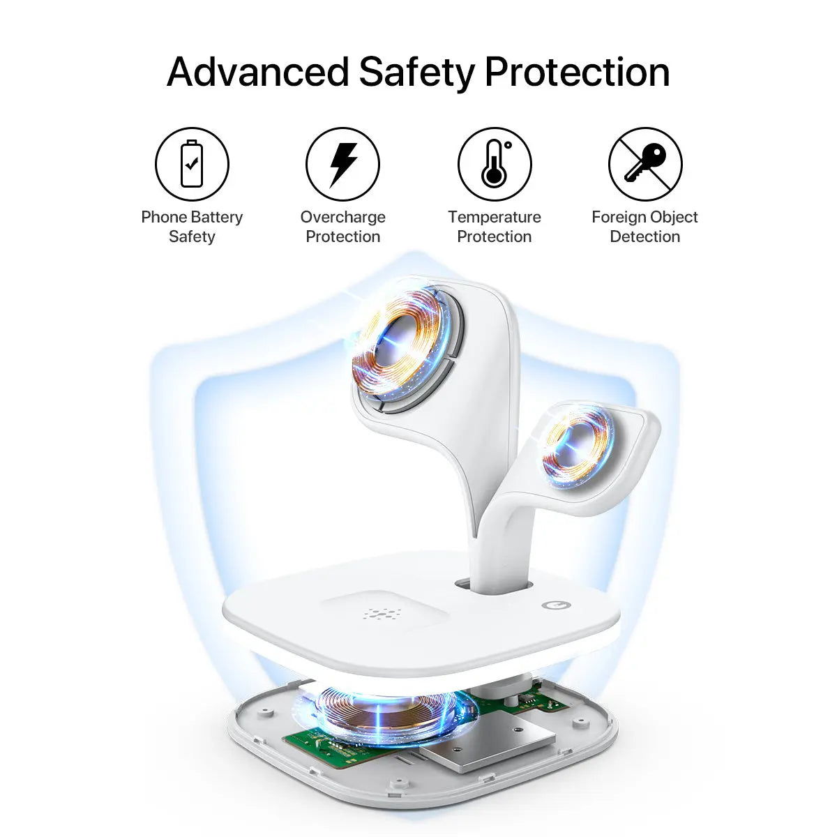 5-in-1 Magnetic Real Wireless Desktop Fast Charging Station For Multiple Devices - SMSB 66