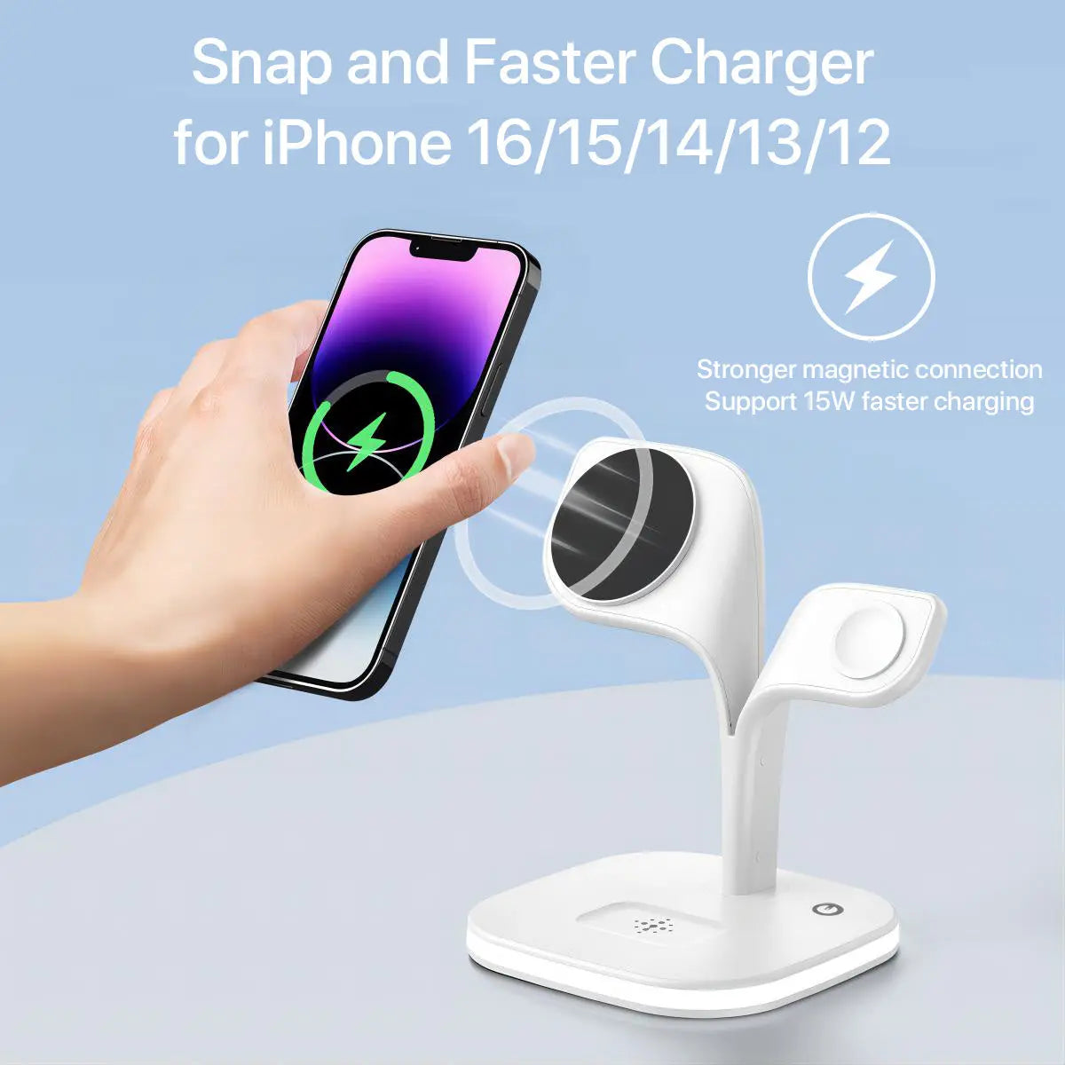 5-in-1 Magnetic Real Wireless Desktop Fast Charging Station For Multiple Devices - SMSB 66