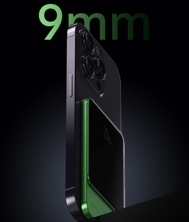 Magnetic charging treasure wireless fast charging industrial style portable metal power bank ultra thin mini - SMSB 66