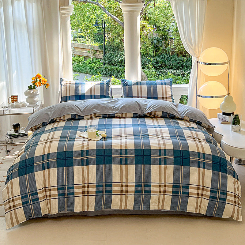 Cartoon Four-Piece Set Fresh Autumn and Winter Single Student Dormitory Bedding Sheet Three-Piece Set Single Quilt Cover - SMSB 66