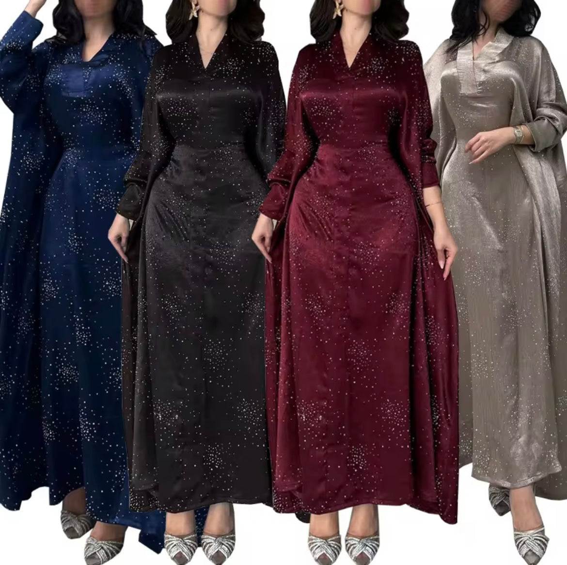 Exquis été élégant MQ180 Abaya pour les femmes modestes moyen-orient musulman arabe mode pull Robe pour Eid - SMSB 66