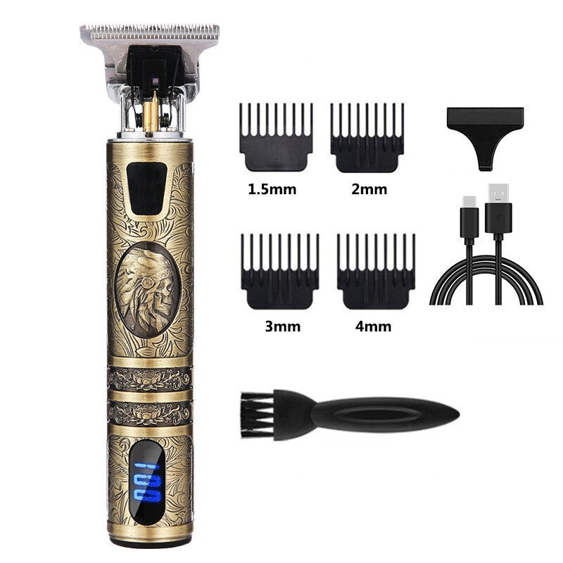Beard Trimmer Hair Clippers Cordless Hair Cutting Kit Barber Shaving Machine For Men USB Rechargeable - SMSB 66
