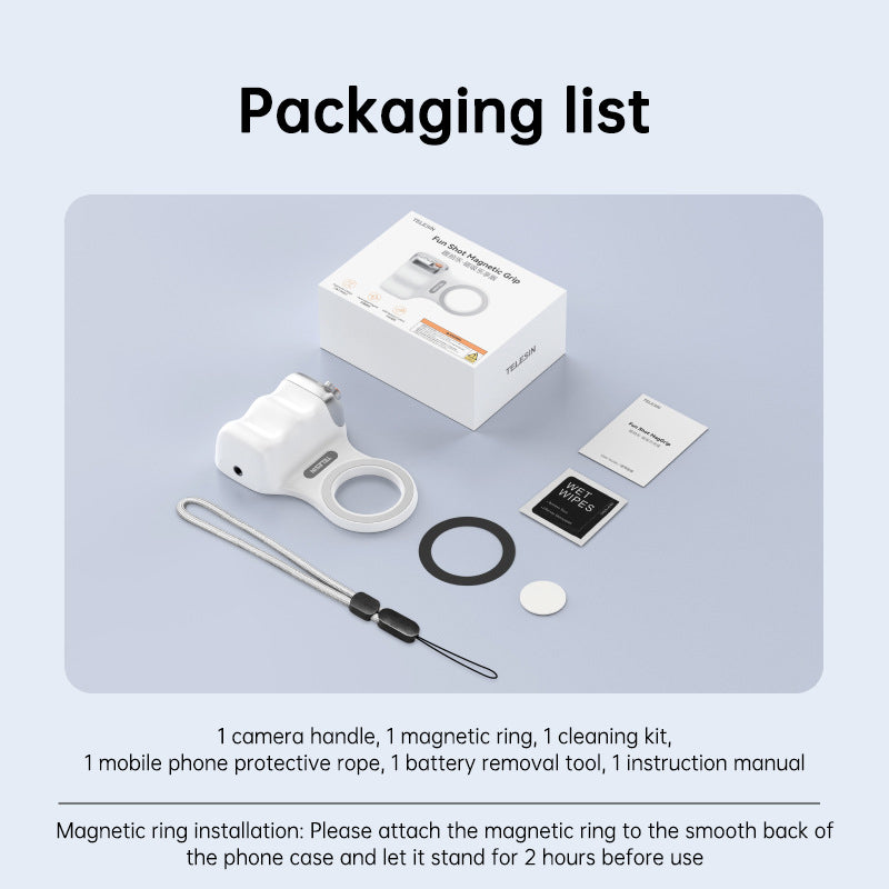 MagSafe Compatible Fun Photography Grip: MFi Certified Wireless Bluetooth Stabilizer for Shake-Free Shooting - SMSB 66