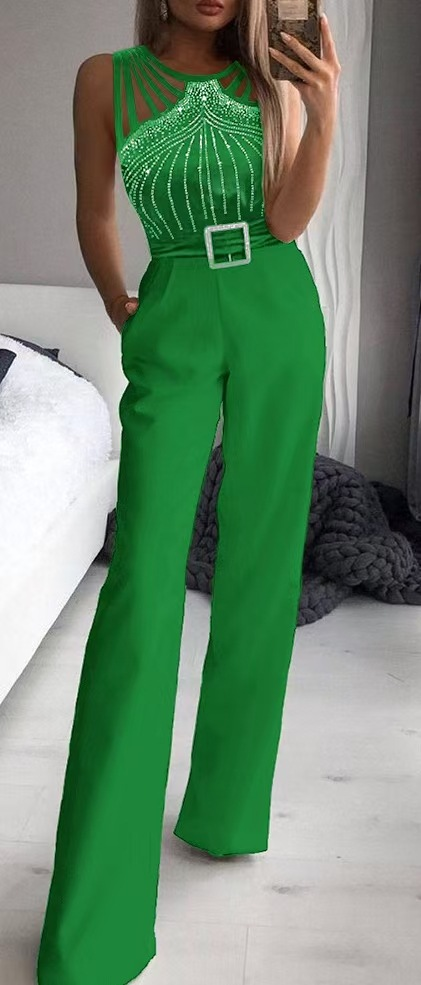 ODS0927M Women's New Fashion Sleeveless Bodycon Jumpsuit - SMSB 66